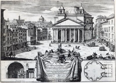Piazza della Rotonda mit Blick auf das Pantheon von Domenico de
